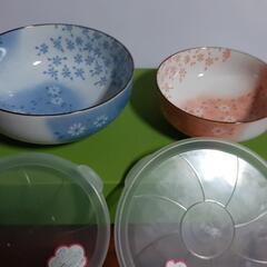 ★　蓋付き鉢　大小　陶器　ノンラップ鉢　未使用　蓋付きのままレン...