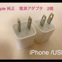 2/2来れる方／Apple 純正 電源アダプタ 2個 USB 即日発送