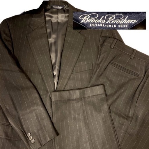ブルックスブラザーズ セットアップ スーツ ブラック ストライプ 40 W34