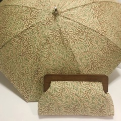 ウィリアムモリス柄　珈琲染シルク使用　スリッパ　ポーチやブックカバーセットで割安の画像