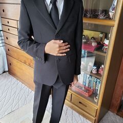 男の子 フォーマル 黒スーツ 140  お葬式