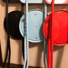 最終お値下げ　折りたたみパイプ椅子　　3脚セット　　usedの画像