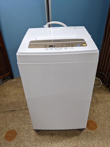 (売約済み)【高年式】2020年製 全自動洗濯機 アイリスオーヤマ 5㎏洗い 単身用 一人暮らし IAW-T502EN