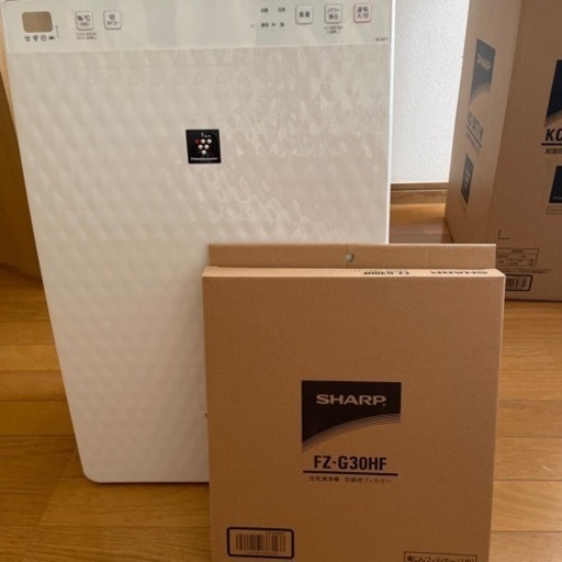 【美品】2021年モデルシャープ　プラズマクラスター　別売交換フィルター付き　一度のみ使用