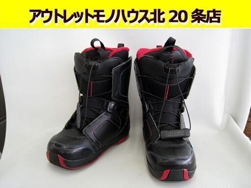 ☆ SALOMON スノーボードブーツ 24.0cm PEARL ボア サロモン ブラック×レッド 黒 スノボブーツ 札幌 東区 北20条店