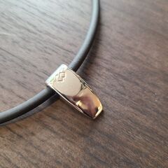 ★美品★　Colantotte コラントッテ TAO　磁気ネックレス　CREO　Mサイズ　ブラック×シルバーの画像