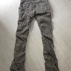 パンツ　カジュアル　チェック柄　レディースの画像