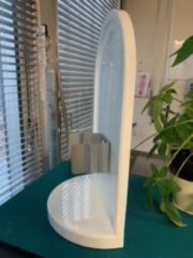 コロナ予防　消毒液ボックス面付型（アイボリー）