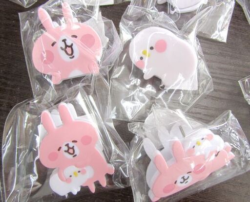 カナヘイの小動物 クリップ46個(4種)「ぷっくりダイカットクリップ」箱あり ピスケ＆うさぎ 未開封 札幌市