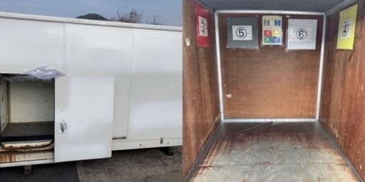 No.572 アルミバン 2 ｔ 車 アルミ 箱 バイク 倉庫 トラック コンテナ 米 保管庫 物置 DIY