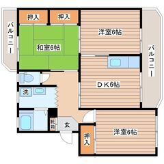 【初期費用約6万円】家賃6万円 コーポあいはら　仙台市太白区八木...