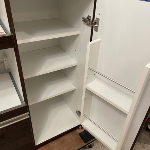 【売約済み】レンジボード　食器棚　カップボード　棚　キッチン収納　収納　ニトリ　検　NITORI カウンター　ハイカウンター　ドアポケ