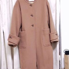 定価　39600円　スピックアンドスパンのクルーネックコート　キャメルの画像