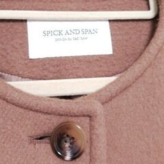定価　39600円　スピックアンドスパンのクルーネックコート　キャメルの画像