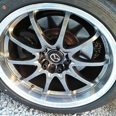 レイズ マツダ 純正風 加工 ホイール センターキャップ VolkRacing CE28N TE37V G25 RE30 etc.の画像