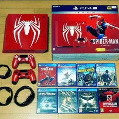 PS4 Pro 4K HDR 1TB - スパイダーマンリミテッドエディション+コントローラ＋８ゲーム
