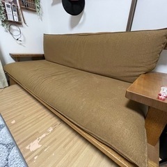 【【最終値下げ！】和モダン　3人掛け　ソファの画像