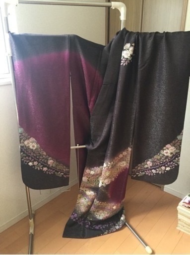 辻ヶ花 振袖 赤紫