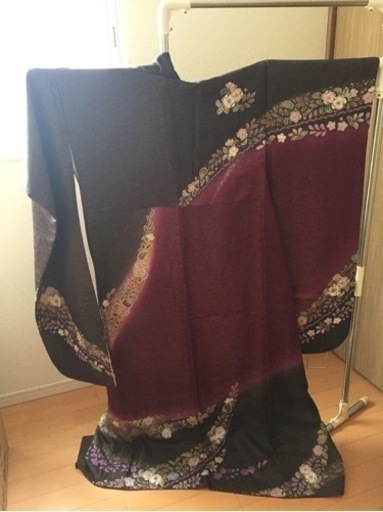 辻ヶ花 振袖 赤紫