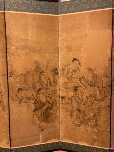 屏風　水戸の絵師　後藤文淋