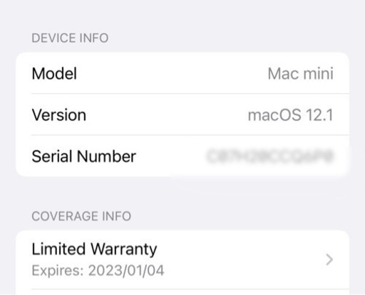 2023年1月まで保証あり Mac mini M1 16GB 512GB