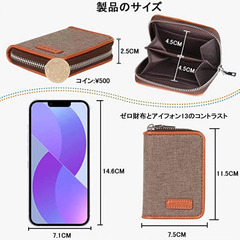 D1 小銭入れ コインケース メンズ ミニ財布 小銭 入れ付きカードケース 人気の画像