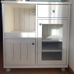 【お取引中】キャスター付きキッチンワゴンの画像