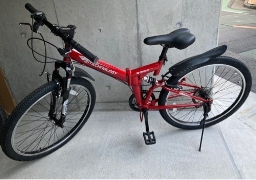 シマノ　マウンテンバイク　26インチ　赤