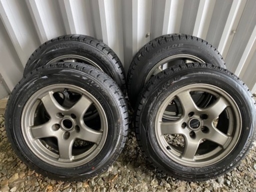 32純正ホイール　バリ溝スタッドレス付き