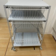 無印スチールユニットシェルフワゴン