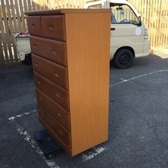 ★キズ有りで特価です！★ウッド  6段チェスト の画像