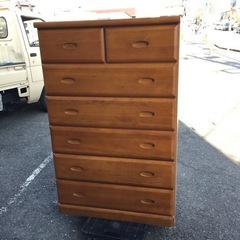 ★キズ有りで特価です！★ウッド  6段チェスト 