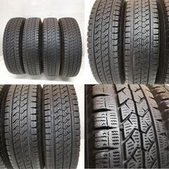 ＜スタッドレス・ホイール 4本＞ 145R12 6PR LT ブリヂストン '18 60～65% 12x3.50B 三菱 ミニキャブ 純正 -100　　　～横浜市旭区 ズーラシア近く～の画像