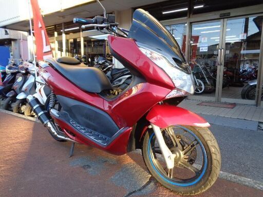 NO.4165　ＰＣＸ１２５　４サイクルエンジン ＦＩ車　カスタムマフラー　各部メッキパーツ　レッド　☆彡