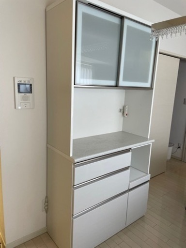 アルミナ　ニトリ　食器棚　幅100cm