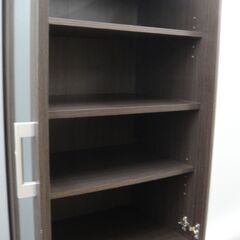食器棚 ブラウン 横幅約60cm【モノ市場半田店】151の画像