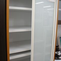 食器棚 ベージュ系 横幅約60cm【モノ市場半田店】151の画像