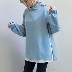 新品A126-2春レディス重ね着シャツプルオーバーTシャツ長袖シャツ