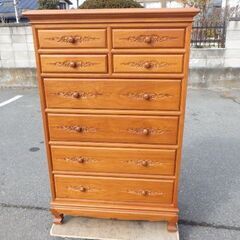 飾り彫り　6段整理タンス　チェスト　￥41,580税込