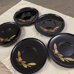 会津塗り茶托セットの画像