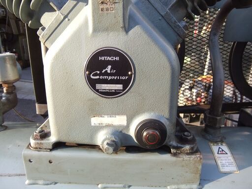 【動確済】7.5馬力 コンプレッサー 5.5kW 5.5P-9.5VA5 50Hz 170L 200V 三相 ベビコン BEBICON HITACHI ヒタチ 日立 tokiko トキコ 江戸川区