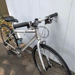 クロスバイク 白×シルバー