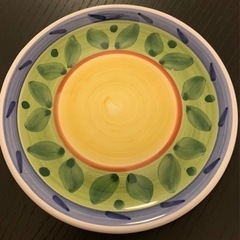 🔴 未使用 CALECA プレート 18cm 2枚セット ハンドメイド 皿 食器 イタリア製の画像