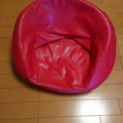 座椅子 赤 背もたれ 47cm 43cm 高さ29cm
