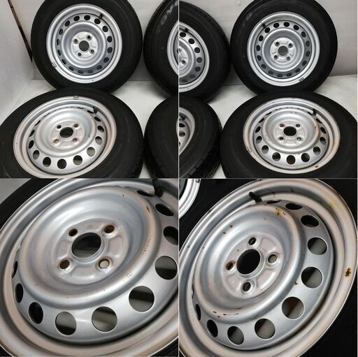 ～横浜市旭区 ズーラシア近く～ ＜ノーマル＆ホイール 4本＞ 155/80R14 トーヨー '18 14X5J トヨタ 純正 -100 4H サクシード プロボックス