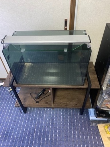 GEX 60cm水槽 グラステリア 水槽台 LEDライトセット