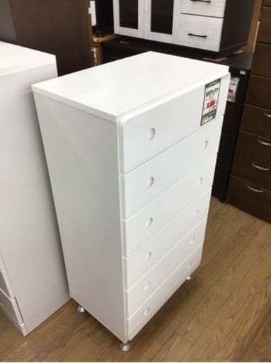 KN-15【ご来店頂ける方限定】新入荷　アウトレット　6段チェスト　白