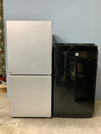 札幌市内配送無料 ユーイング ハイセンス 男前生活家電2点セット 冷蔵庫 洗濯機 一人暮らし 単身