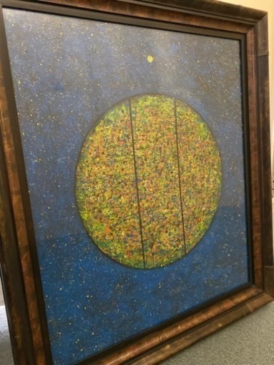 宇宙　絵　額縁あり