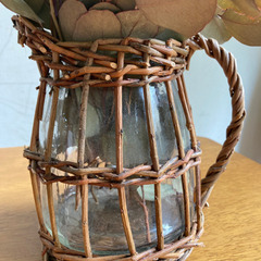 ドライフラワーポポラスと花瓶セットの画像